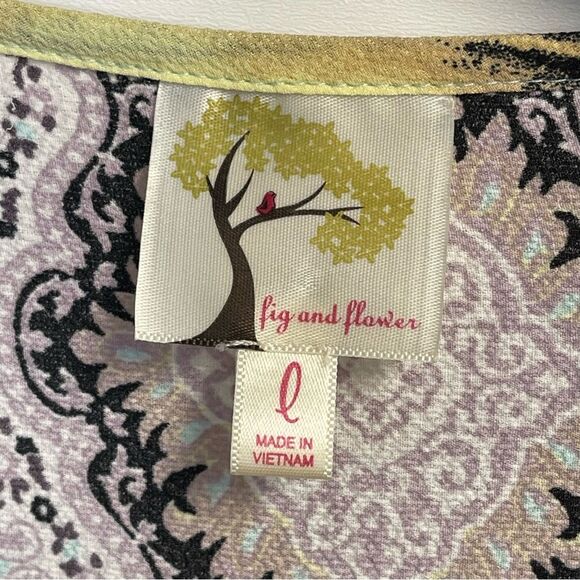 Fig and Flower Anthropologie Tunic Floral Dress Size Large - Picture 7 of 11